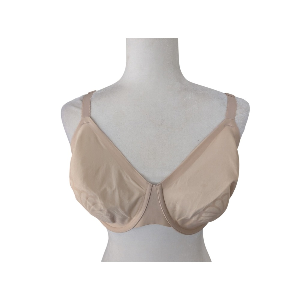 Bali Passion for Comfort Underwire Bra 36DD‎ Tan Nude Floral Jacquard 6563